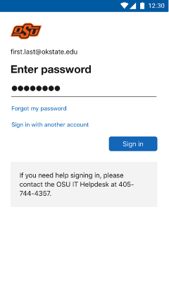 Sign in with your O-Key username and password.