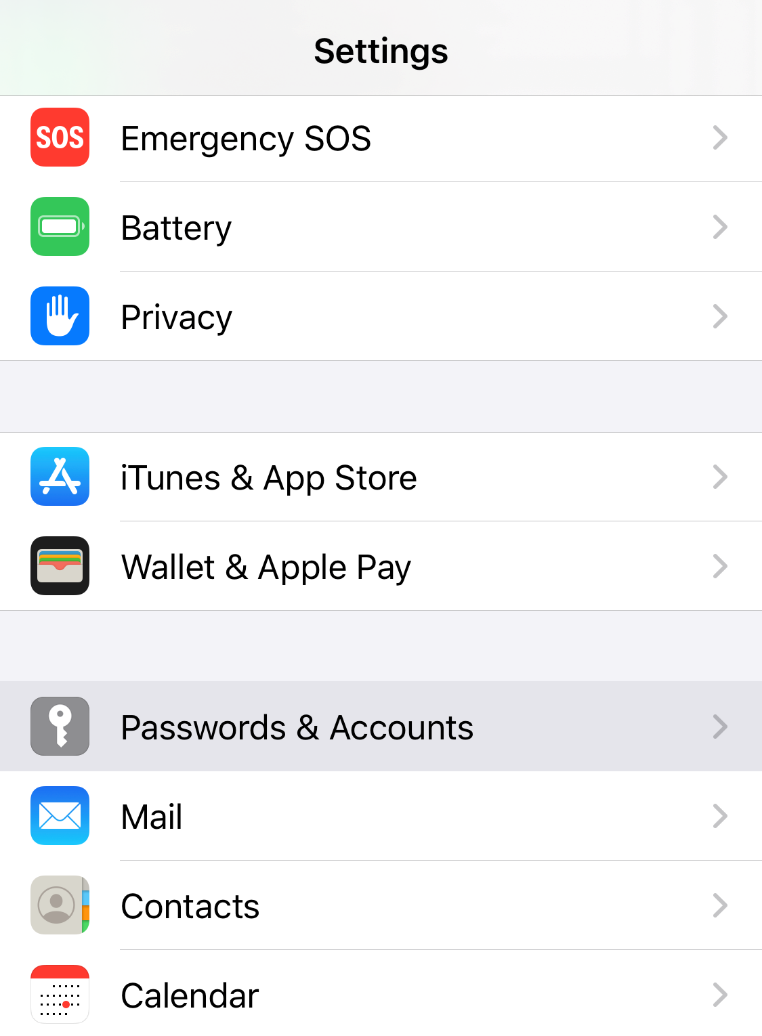 mweb mail settings for iphone