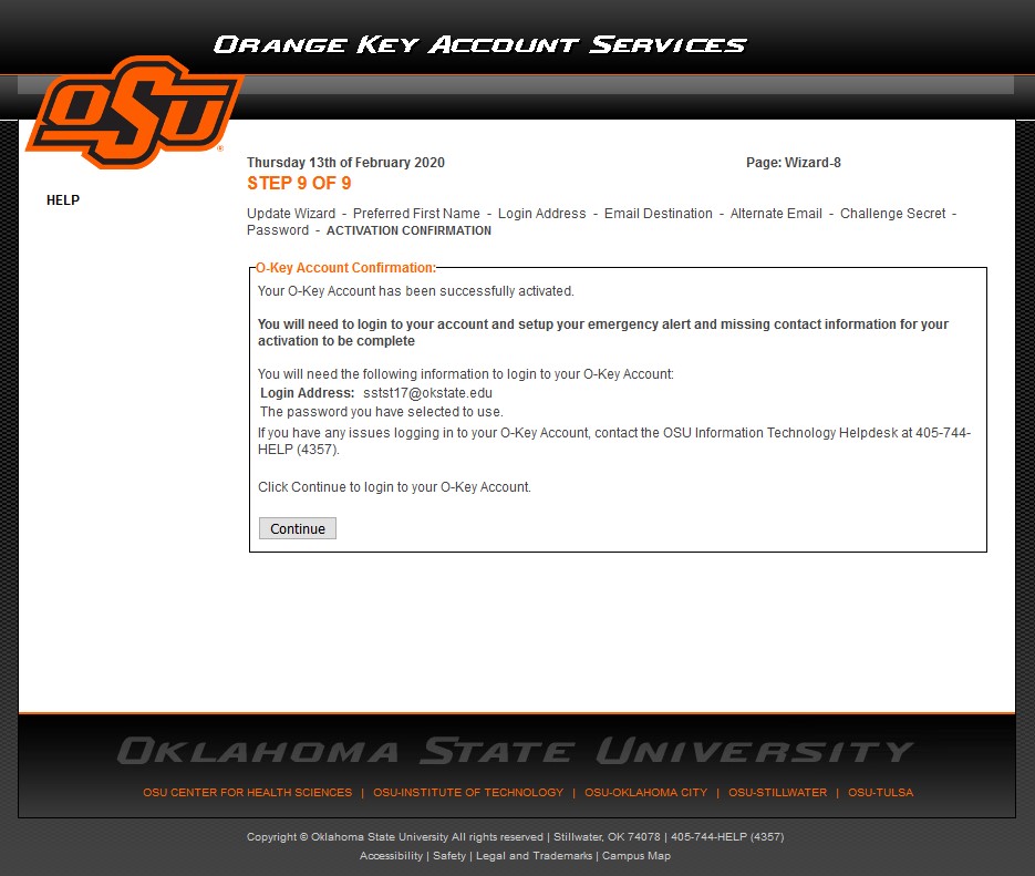 OSU.Online Services not activated but seems to Updating Data