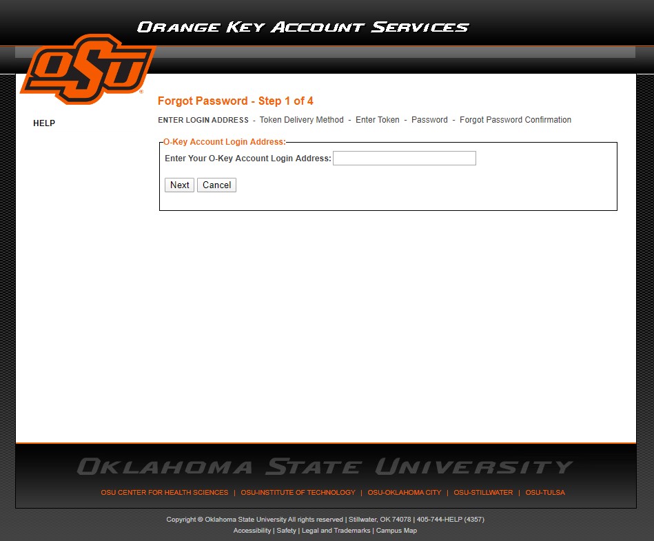 Idms And Okey Password Reset Oklahoma State University