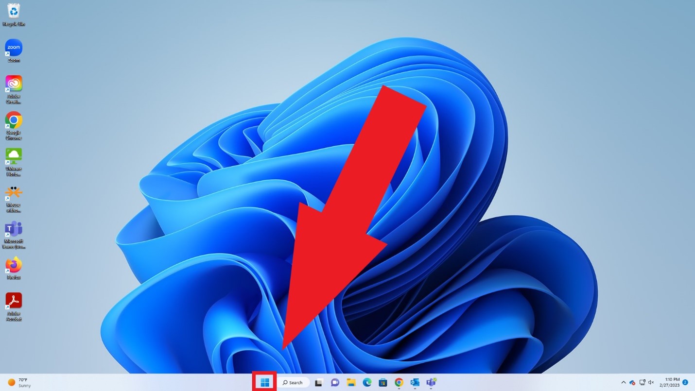 Windows start up menu icon