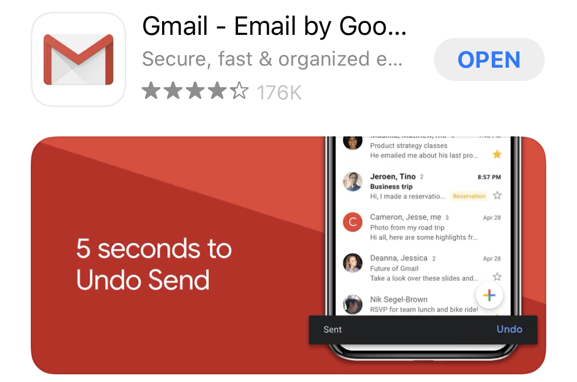 google mail app for iphone